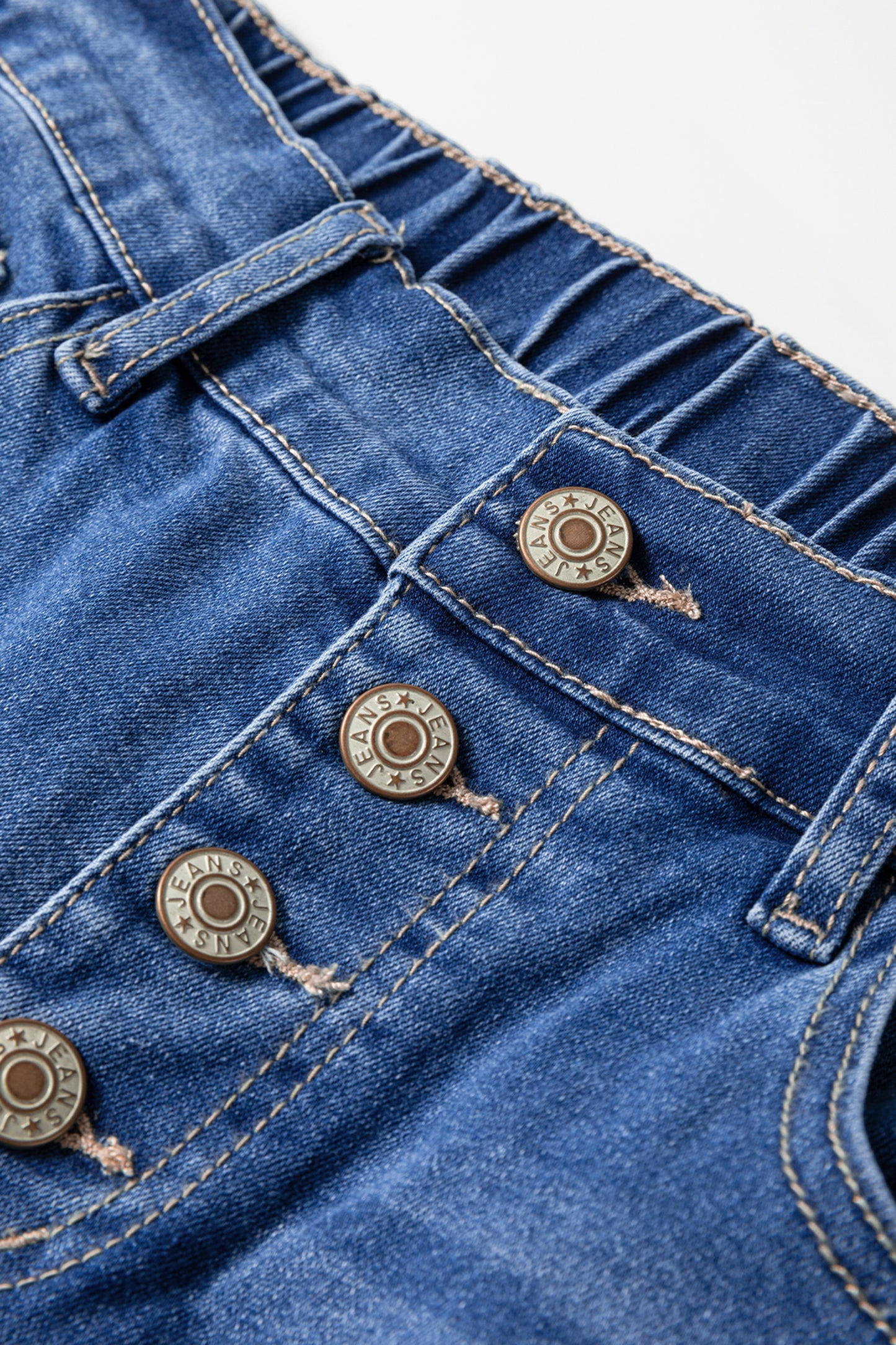 4 Buttons Front Tapered Casual Loose Fit Jeans
