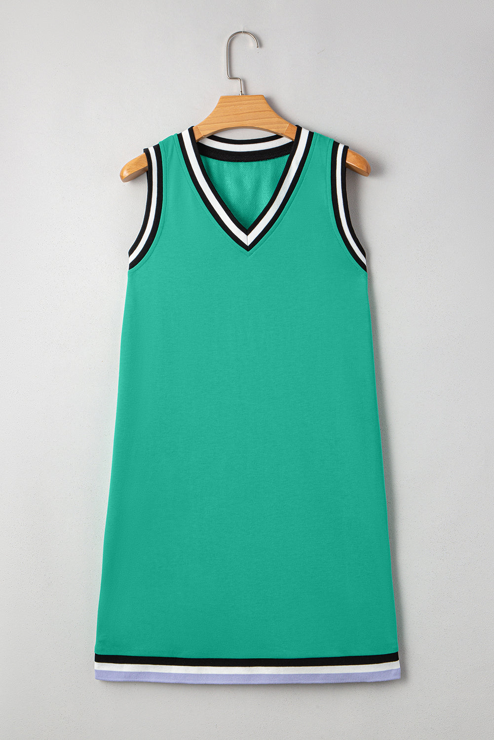 Tee Time  V Neck Shift Sleeveless Mini Dress