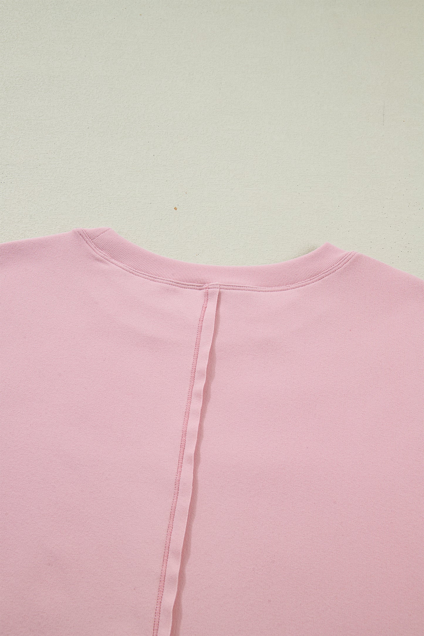 Pretty in Pink- Bow Textured Patchwork Long Sleeve Tee