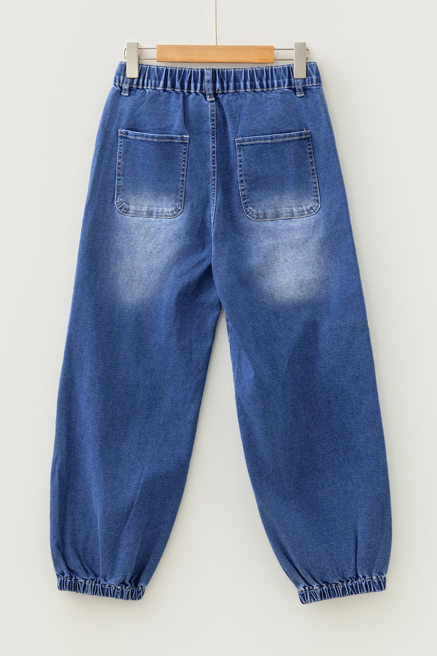 4 Buttons Front Tapered Casual Loose Fit Jeans